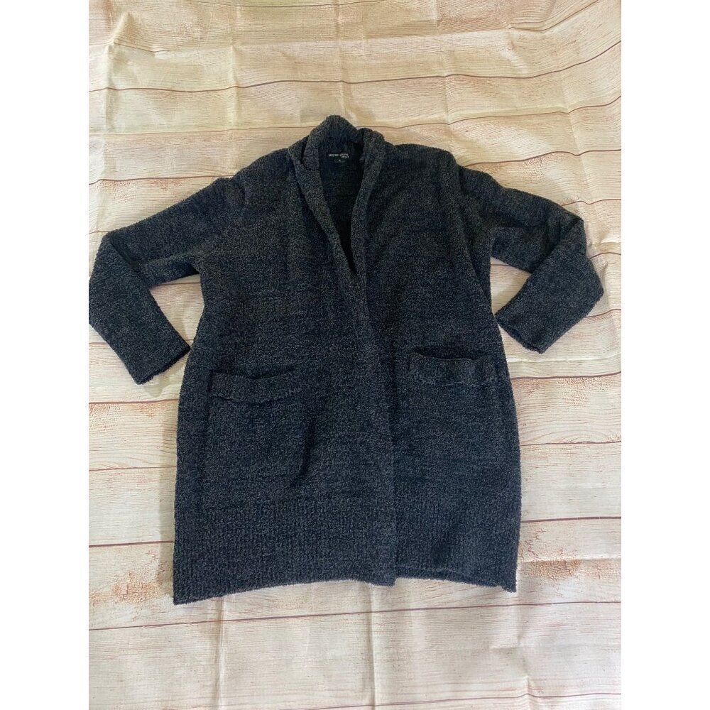 Barefoot Dreams Women's Charchol Grey Open Front Long Sleeve Cardigan - XL - Picture 6 of 13
